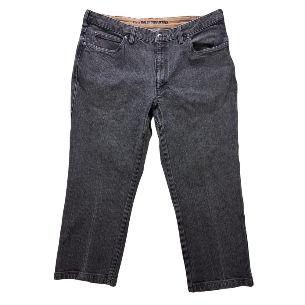 Duluth Trading Co Flex Ballroom Jeans Mens 40x34 Gray Workwear Stretch Denim